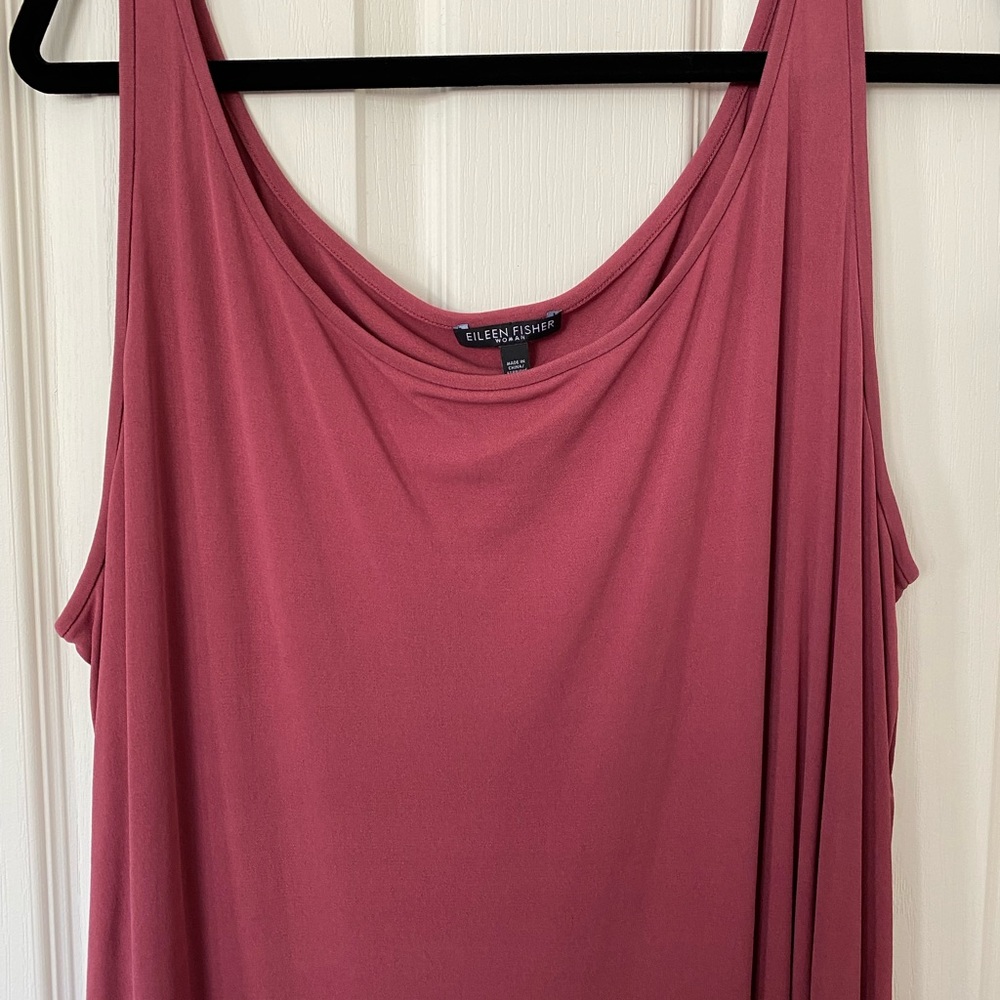 Eileen Fisher XXL Plum colored 100% Silk top